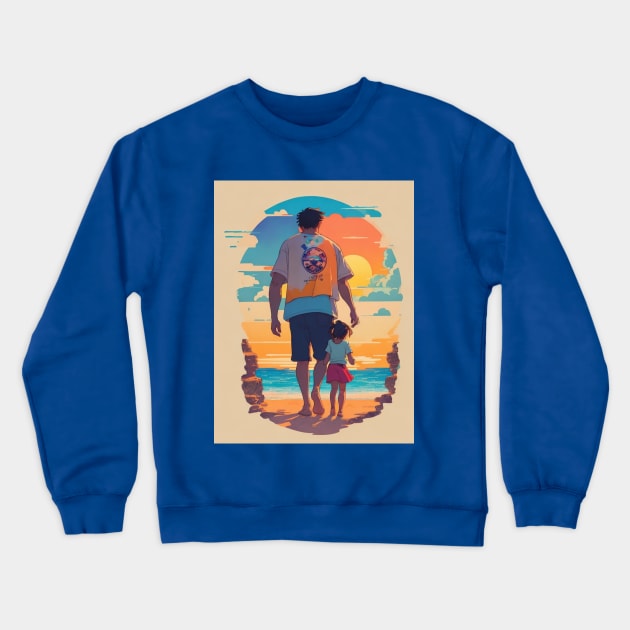 Dad and daughter T-shirt Crewneck Sweatshirt by Naked Patels